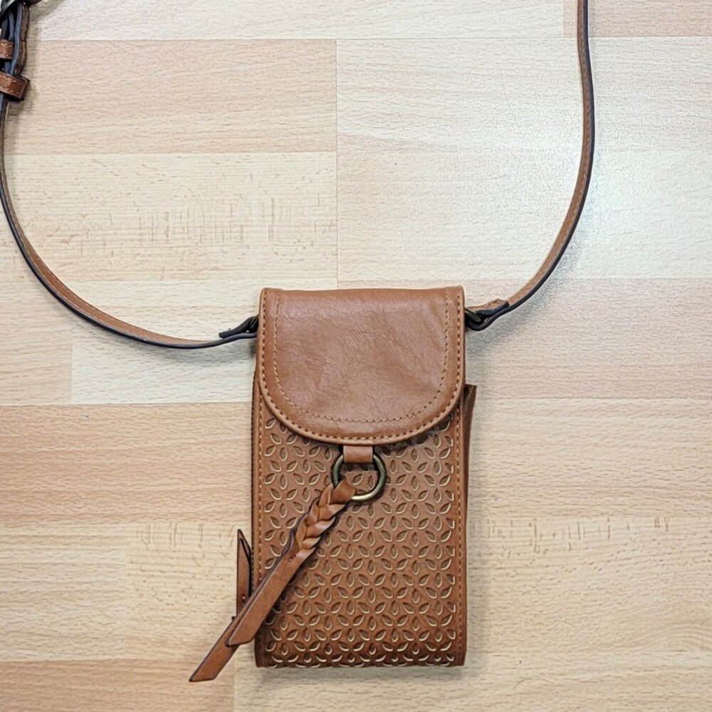 Maurices Cognac Cut Out Crossbody Bag